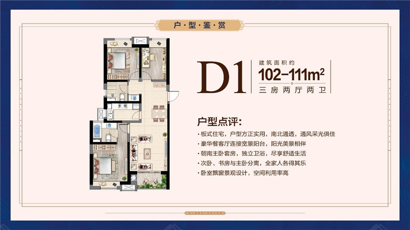 D1户型 三房两厅两卫 建筑面积：102-111平.jpg